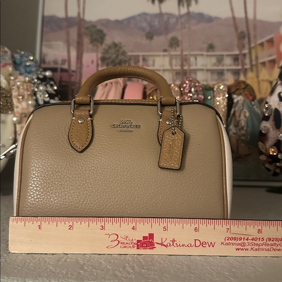 Coach Beige Leather Satchel - Picture 14 of 16